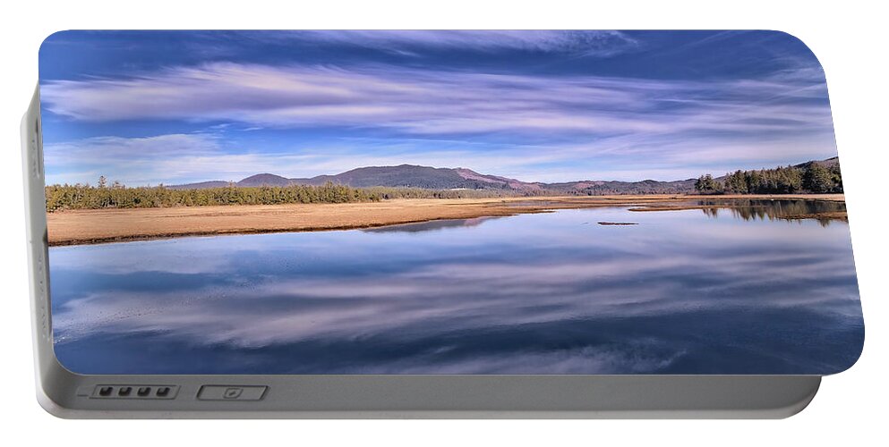 Reflection Portable Battery Charger featuring the photograph Whelen Estuary by Loyd Towe Photography