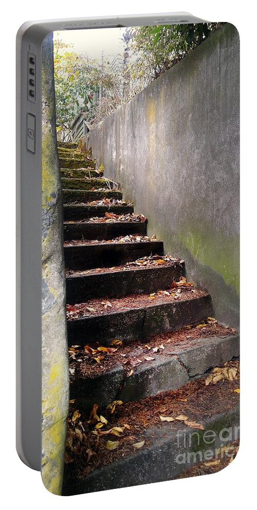 Stairs Portable Battery Charger featuring the photograph Where To by Kimberly Furey
