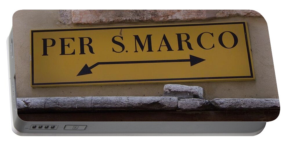 Per S. Marco Portable Battery Charger featuring the photograph Which way should I go? by Yvonne M Smith