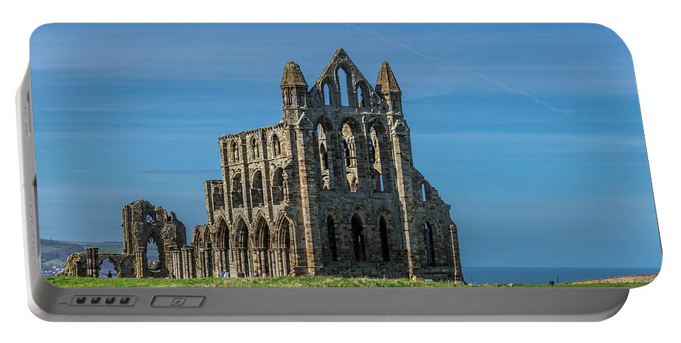 England Portable Battery Charger featuring the photograph Whitby Abbey by Tom Holmes Photography