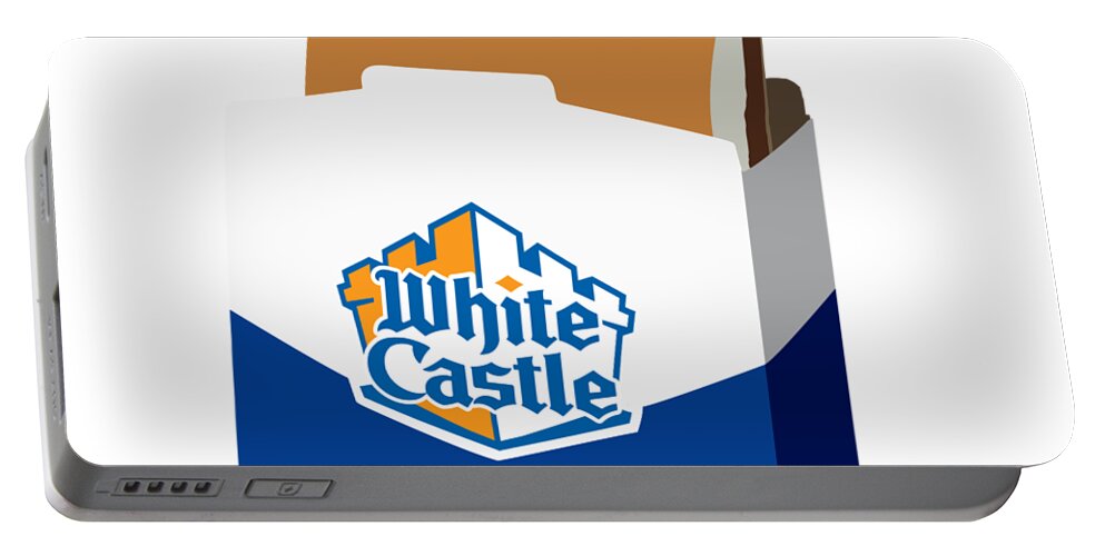  Portable Battery Charger featuring the digital art White Castle by Nicholas Grunas