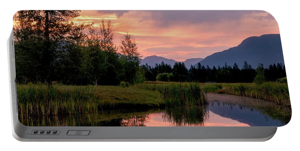Lakes Sunrise Portable Battery Charger featuring the photograph Whitefish Sunrise 2 by Jack Bell