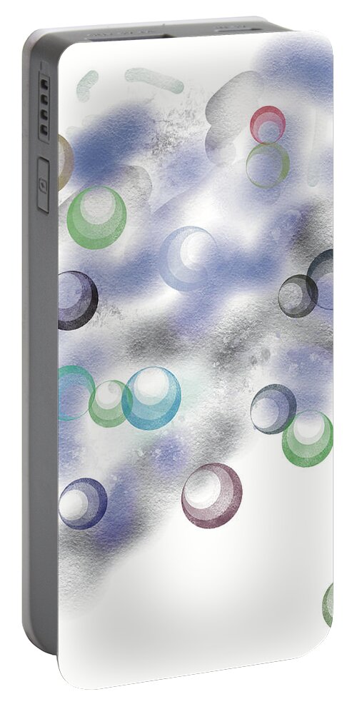 Abstract Expressionism Portable Battery Charger featuring the digital art Wild Digi #1 by Zotshee Zotshee