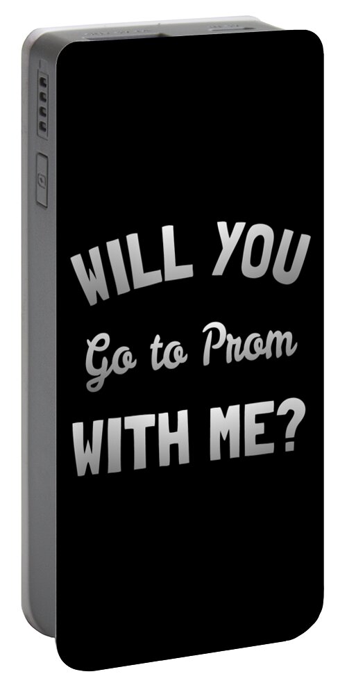 Funny Portable Battery Charger featuring the digital art Will You Go To Prom With Me by Flippin Sweet Gear