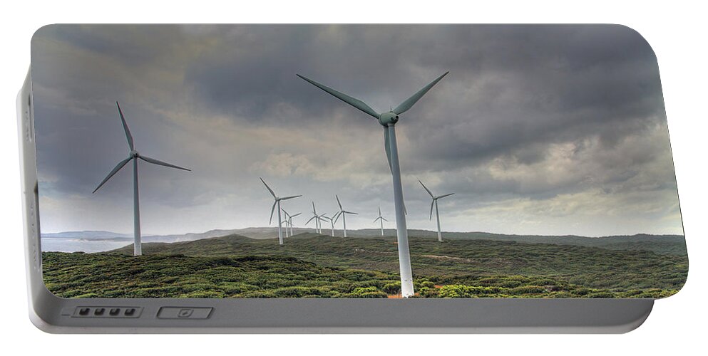 Wind Farm Portable Battery Charger featuring the photograph Wind Farm, Albany, Western Australia by Elaine Teague
