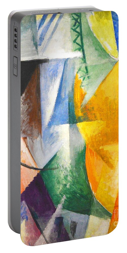 Window Portable Battery Charger featuring the painting Window by Robert Delaunay