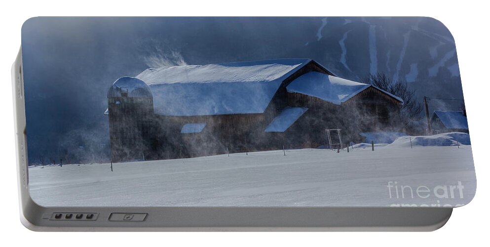 New England Portable Battery Charger featuring the photograph Windy day in Vermont by Scenic Vermont Photography