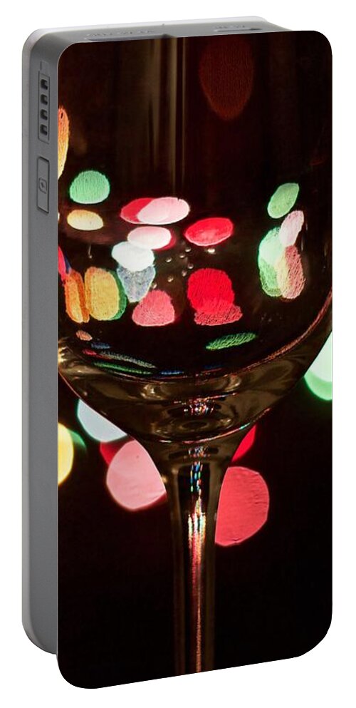 Wine Portable Battery Charger featuring the photograph Wine Drops by Linda Bianic