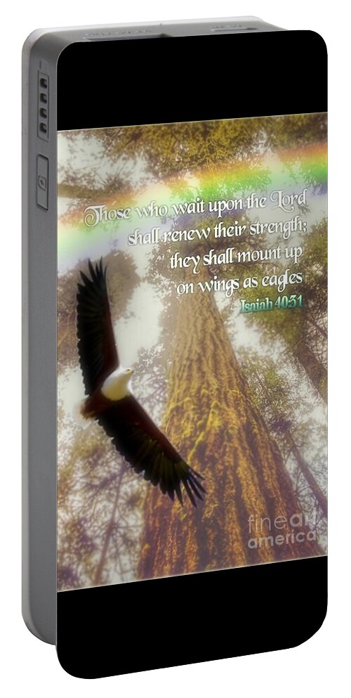 Eagle Portable Battery Charger featuring the photograph Wings As Eagles by Kimberly Furey