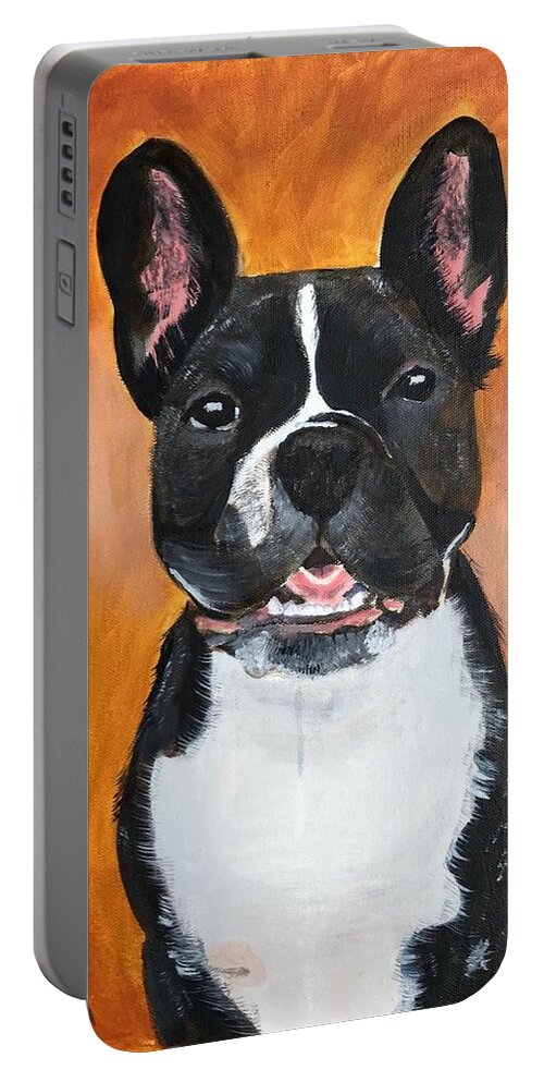 Pets Portable Battery Charger featuring the painting Winston by Kathie Camara