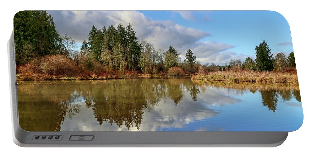 Lake Portable Battery Charger featuring the photograph Winter at Summer Lake by Loyd Towe Photography