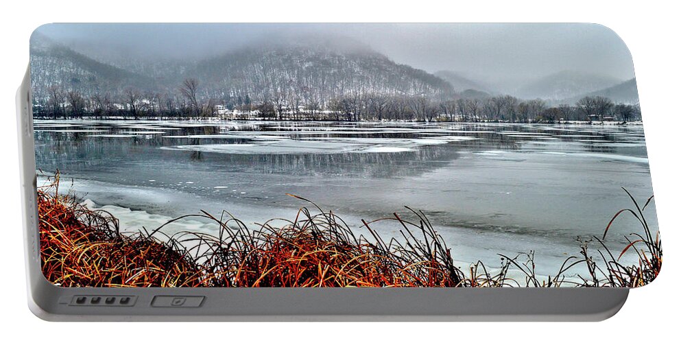 Winter Portable Battery Charger featuring the photograph Winter Bluffs by Susie Loechler