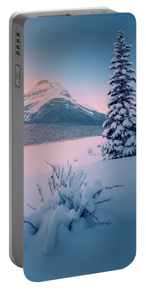 Winter Portable Battery Charger featuring the photograph Winter in Mountains by Henry w Liu