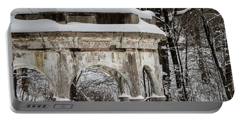 Tibbetts Brook Park Portable Battery Charger featuring the photograph Winter in Tibbetts Brook Park 2 by Kevin Suttlehan