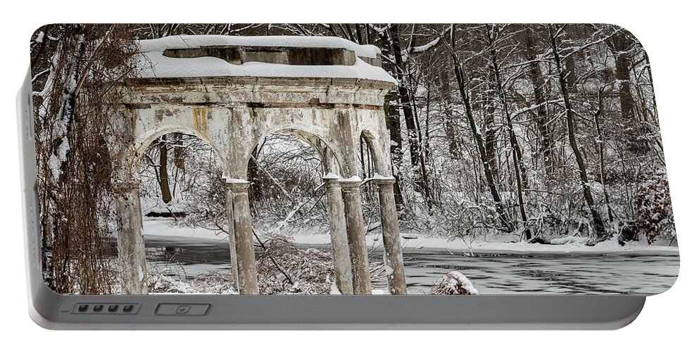 Tibbetts Brook Park Portable Battery Charger featuring the photograph Winter in Tibbetts Brook Park by Kevin Suttlehan