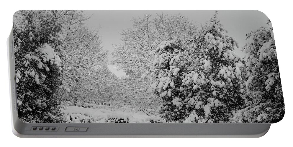 Landscape Portable Battery Charger featuring the photograph Winter Wonderland by Carol Whaley Addassi