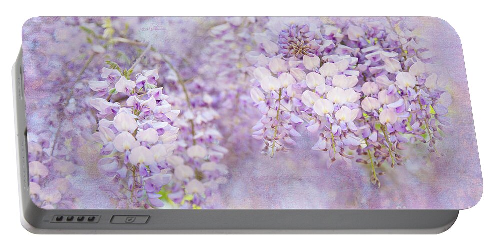 Garden Portable Battery Charger featuring the photograph Wishing Wisteria by Marilyn Cornwell