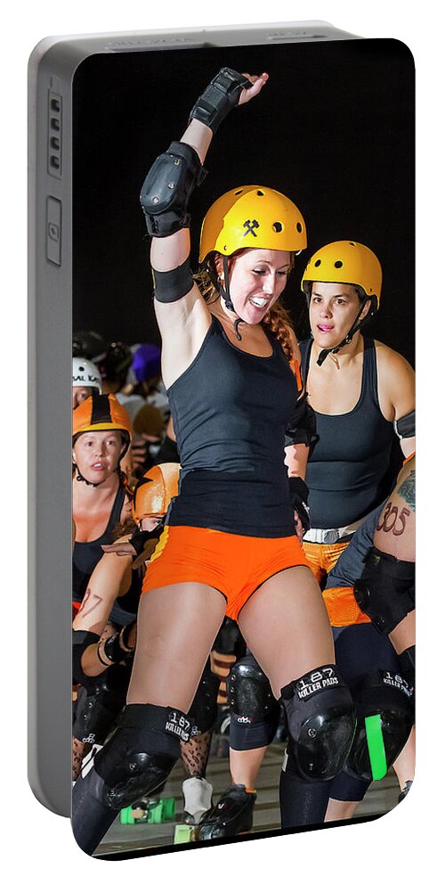 Roller Derby Portable Battery Charger featuring the photograph Women Who Fly #16 by Christopher W Weeks