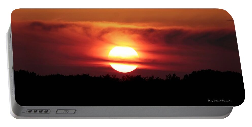 Setting Sun Portable Battery Charger featuring the photograph Wonderous Sunset by Mary Walchuck