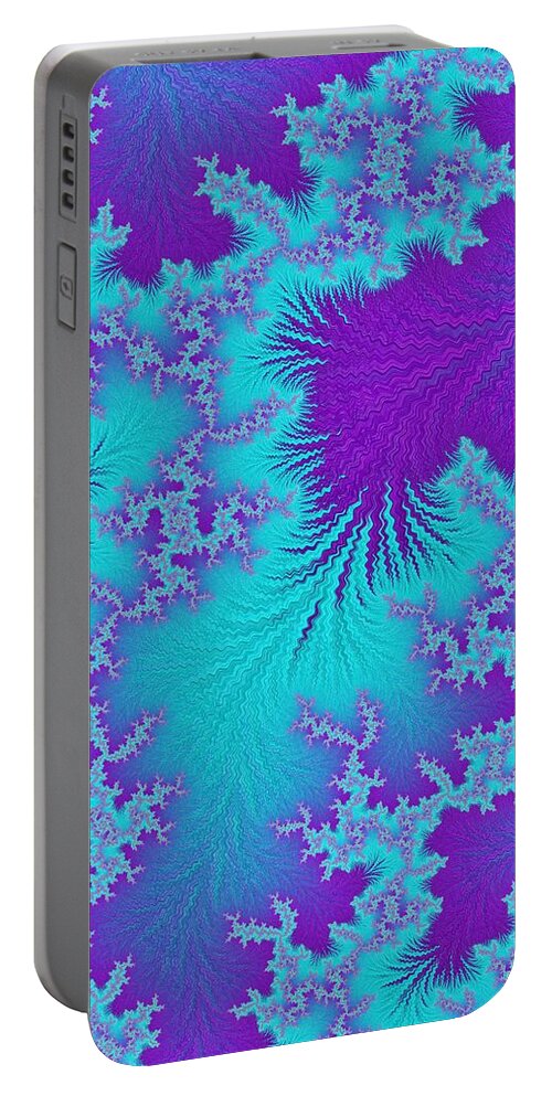 Fractal Portable Battery Charger featuring the digital art Wood Element #2 by Mary Ann Benoit