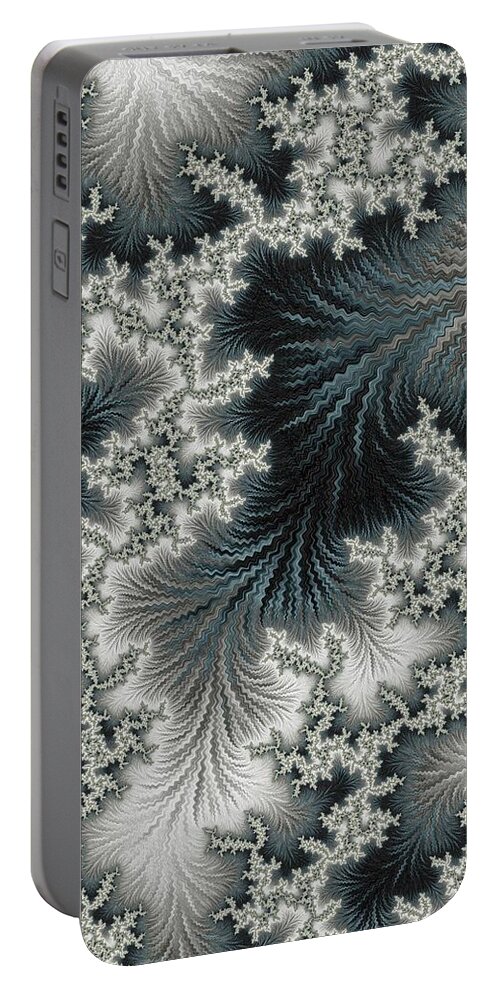 Fractal Portable Battery Charger featuring the digital art Wood Element #3 by Mary Ann Benoit