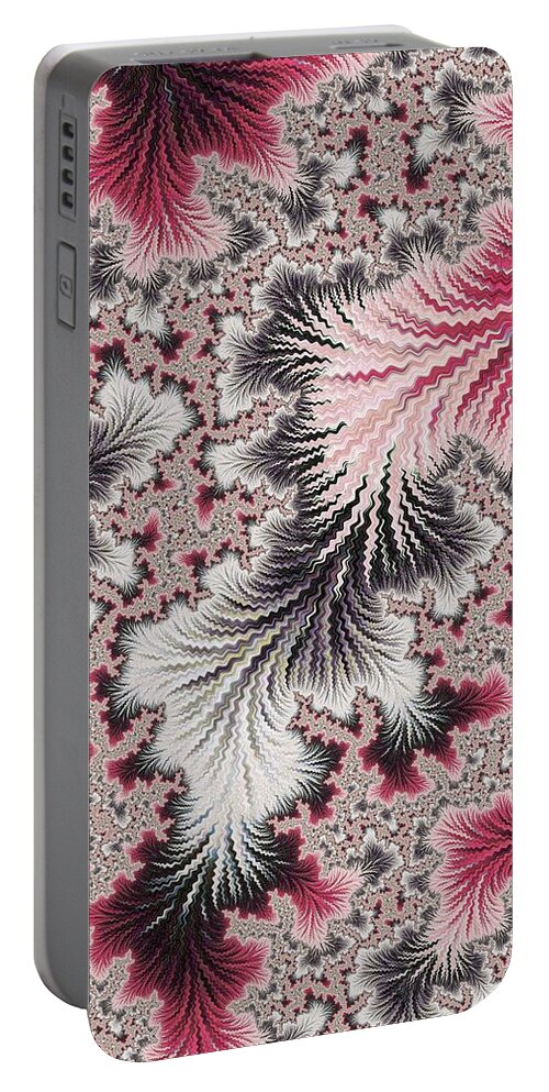 Fractal Portable Battery Charger featuring the digital art Wood Element #5 by Mary Ann Benoit