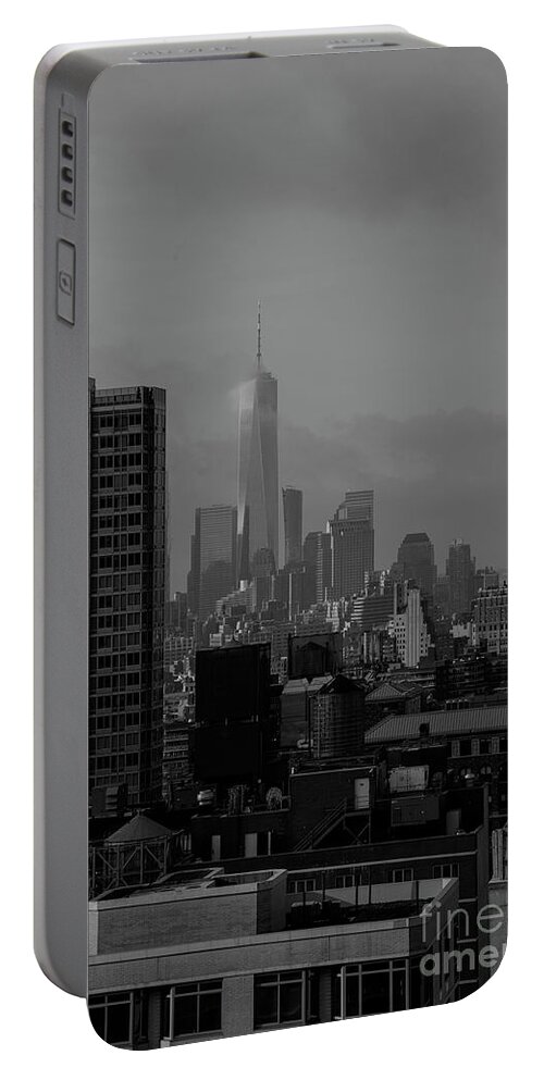 Joshua Mimbs Portable Battery Charger featuring the photograph World Trade Center by FineArtRoyal Joshua Mimbs