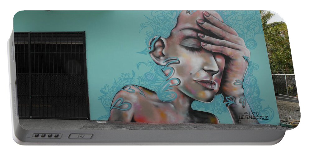 Graffiti Portable Battery Charger featuring the photograph Wynwood Art District Mural, Miami, Florida by Earth And Spirit