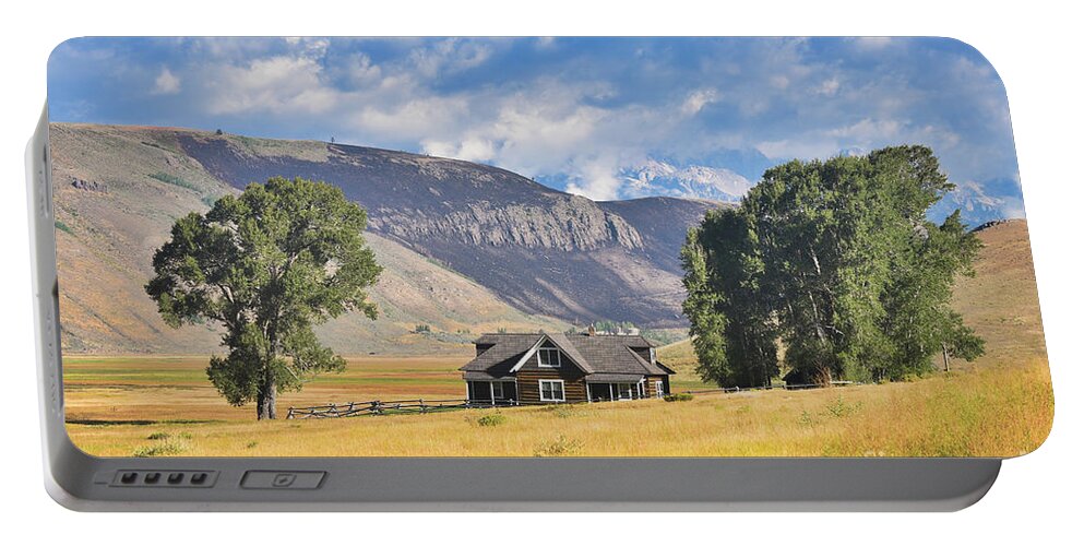 Wyoming Portable Battery Charger featuring the photograph Wyoming landscape by PatriZio M Busnel