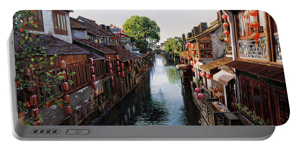 China Portable Battery Charger featuring the painting Xi Tang by Guido Borelli