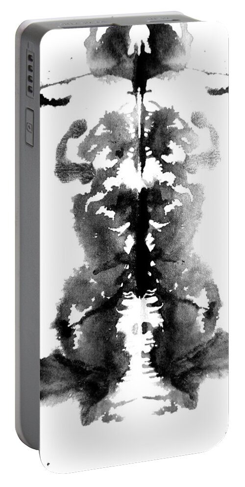 Abstract Portable Battery Charger featuring the painting Xray Puppet Master by Stephenie Zagorski