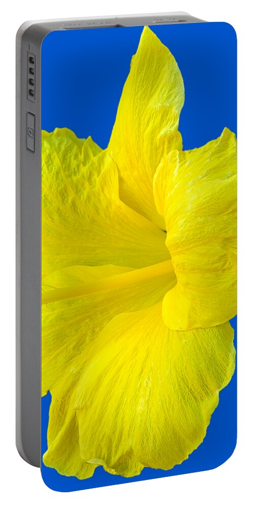 Annual Plant Portable Battery Charger featuring the photograph Yellow Hibiscus 24741 by Mark Myhaver