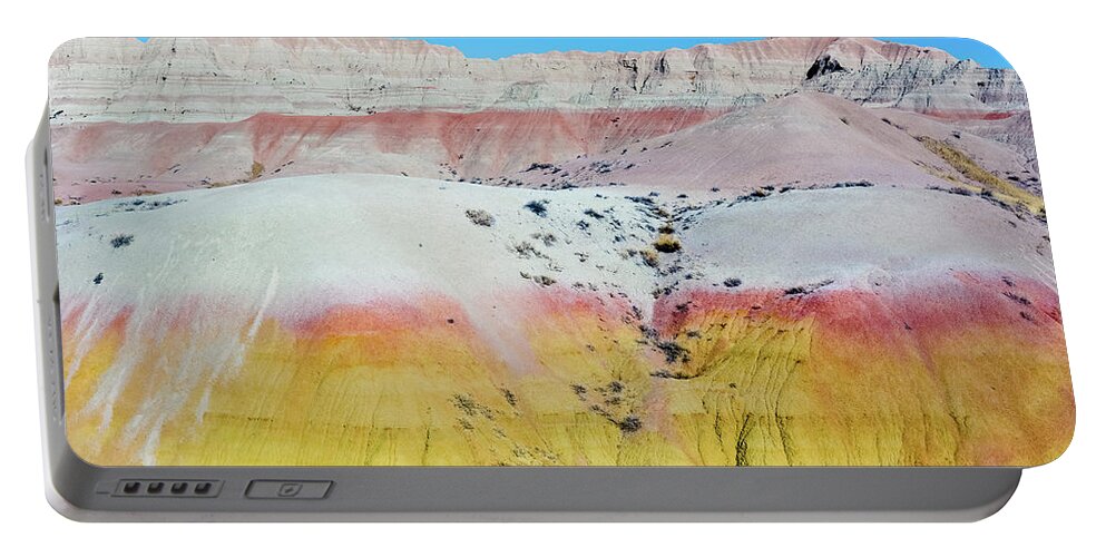 Badlands Portable Battery Charger featuring the photograph Yellow Mounds Badlands by Kyle Hanson