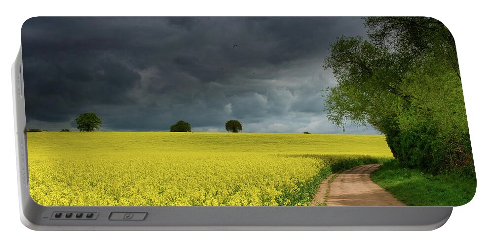Landscape Portable Battery Charger featuring the photograph Yellow ocean 6 by Remigiusz MARCZAK