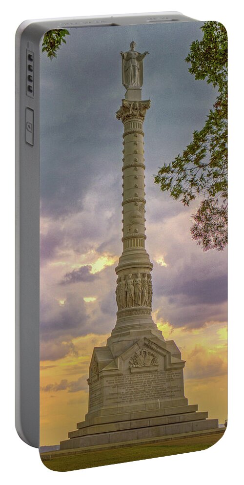 Yorktown Portable Battery Charger featuring the photograph Yorktown Victory Monument by Jerry Gammon