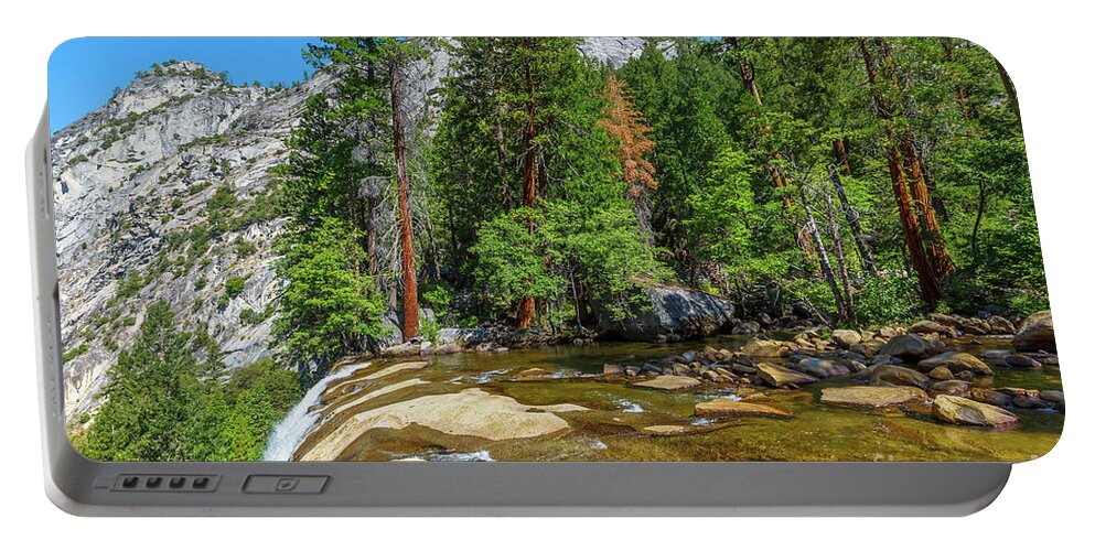 Yosemite Portable Battery Charger featuring the photograph Yosemite National Park Vernal Falls top by Benny Marty