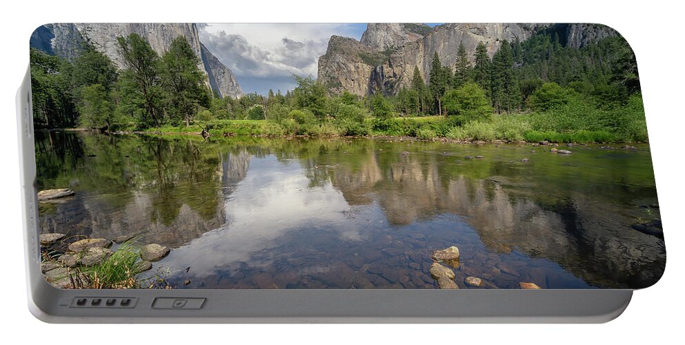 El Capitan Portable Battery Charger featuring the photograph Yosemite Valley View by Laura Macky