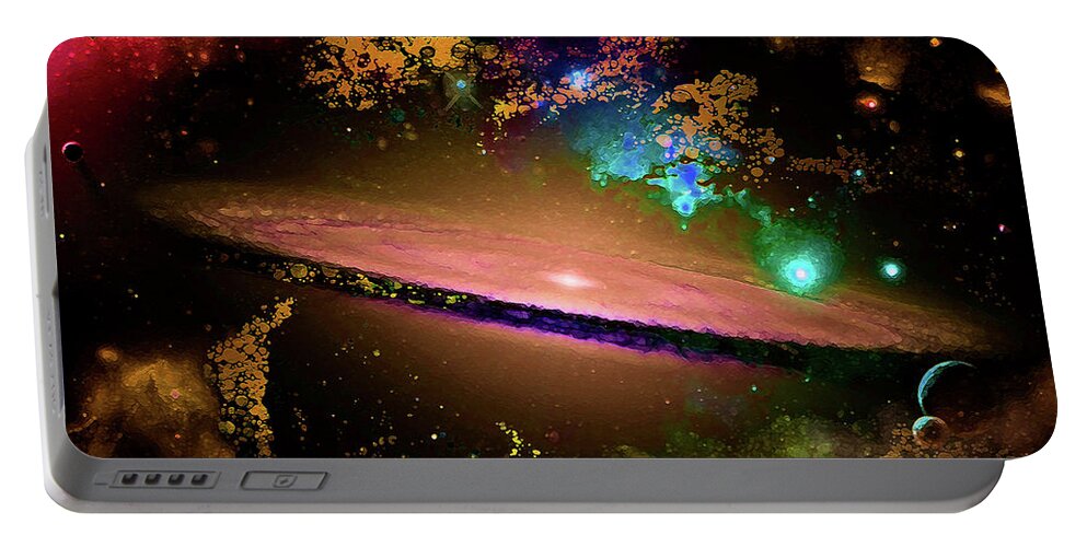 Abstract Portable Battery Charger featuring the digital art Young Star Forming in a Nebula by Don White Artdreamer