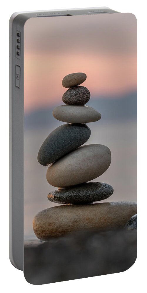 Sea Portable Battery Charger featuring the photograph Zen 2 by Stelios Kleanthous