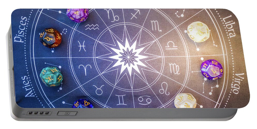 Astrology Portable Battery Charger featuring the photograph Zodiac Horoscope by Anastasy Yarmolovich