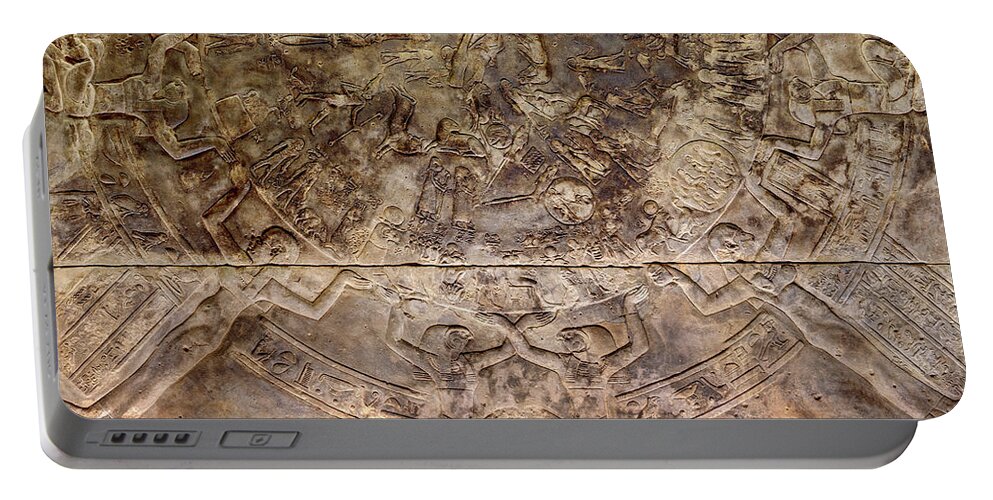 Zodiac Of Dendera Portable Battery Charger featuring the photograph Zodiac of Dendera 02 by Weston Westmoreland