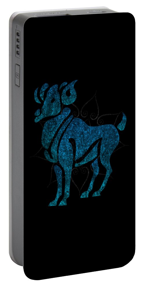 Funny Portable Battery Charger featuring the digital art Zodiac Sign Pisces by Flippin Sweet Gear