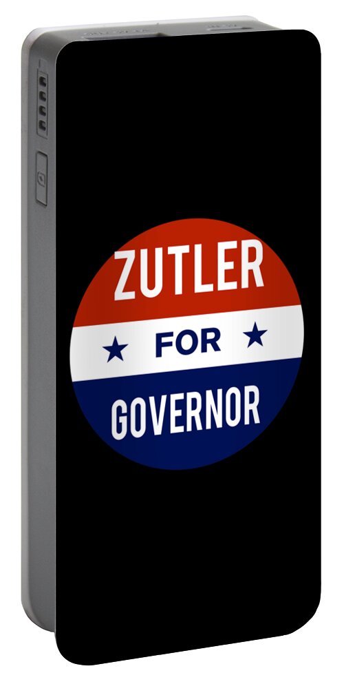 Election Portable Battery Charger featuring the digital art Zutler For Governor by Flippin Sweet Gear