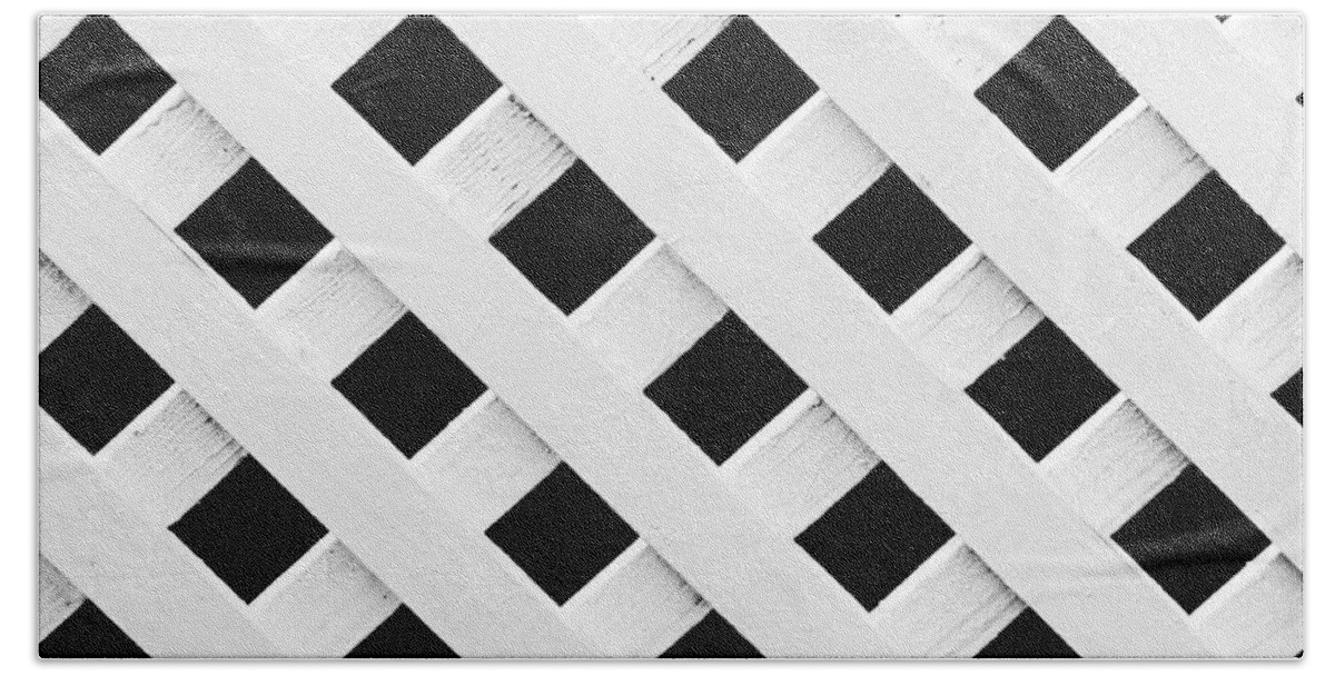 Fence Beach Towel featuring the photograph Lattice Fence Pattern by Mikel Martinez de Osaba