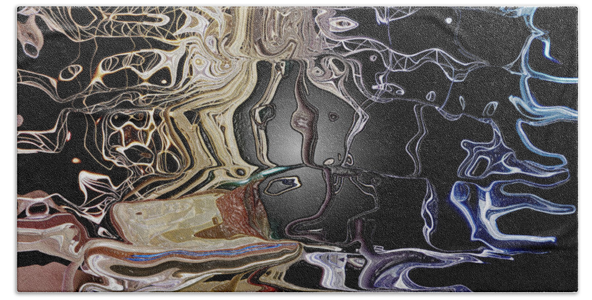 Abstract Beach Sheet featuring the photograph Liquid Metal by Pennie McCracken