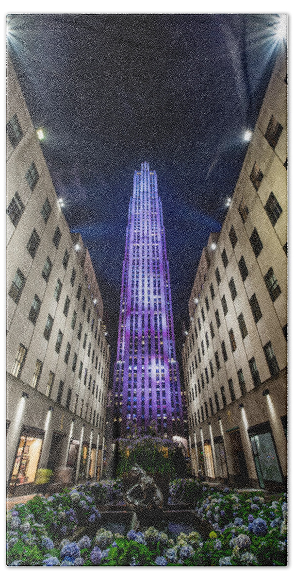 New York Beach Towel featuring the photograph Rockefeller Center - New York - New York - USA 3 by Larry Marshall