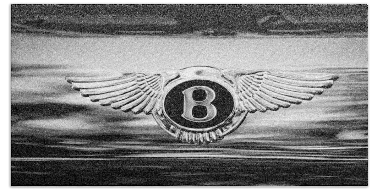 1961 Bentley S2 Continental - Flying Spur - Emblem Beach Towel featuring the photograph 1961 Bentley S2 Continental - Flying Spur - Emblem by Jill Reger