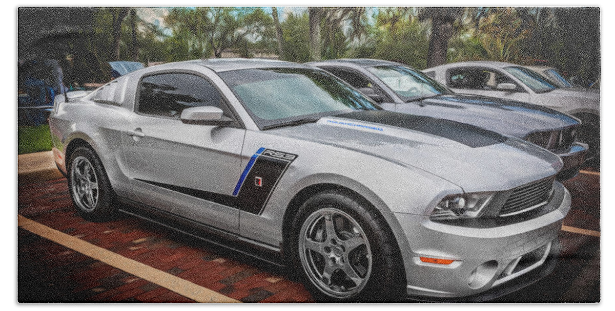 2012 Ford Mustang Beach Towel featuring the photograph 2012 Ford Roush Stage 3 Mustang RS3 Painted #1 by Rich Franco