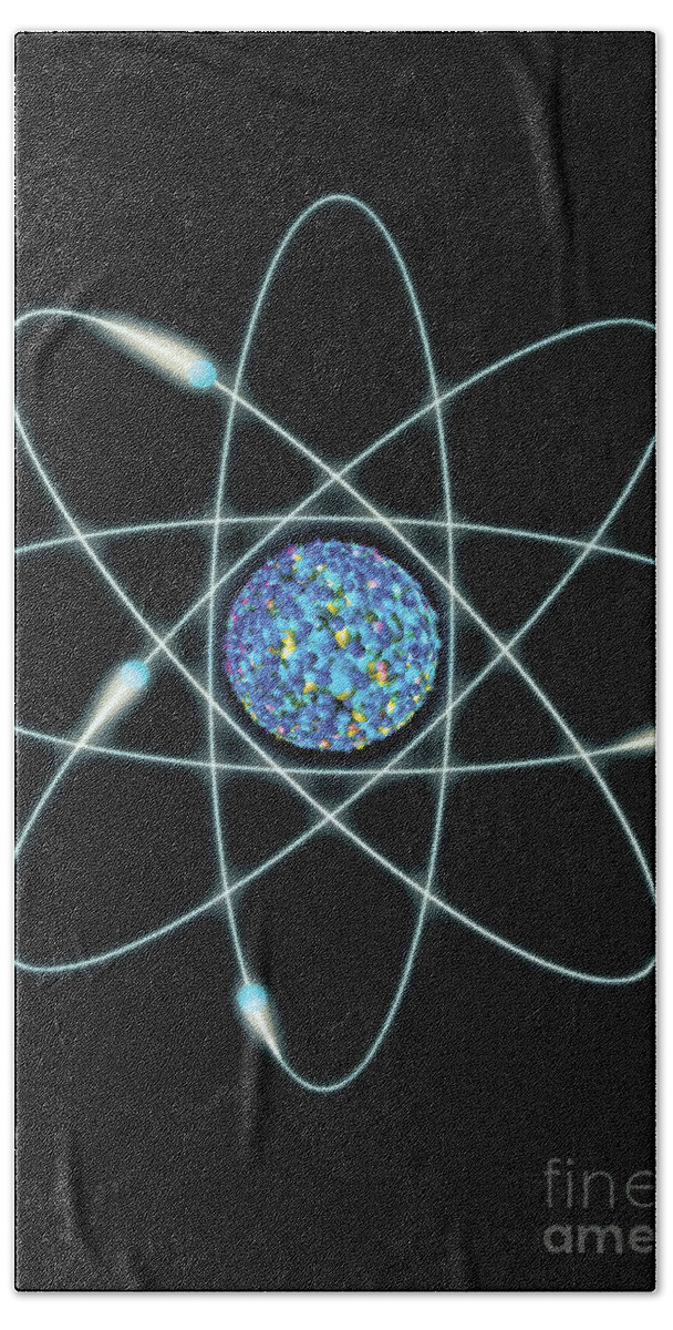 Atom Beach Towel featuring the photograph Atom #1 by Mike Agliolo