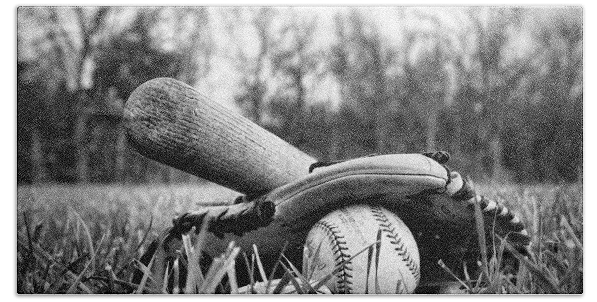 Baseball Beach Sheet featuring the photograph Backyard Baseball Memories #1 by Cricket Hackmann